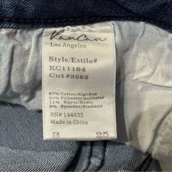 KANCAN Embroidered Raw Hem Ankle Jeans 3/25 - Picture 4 of 5
